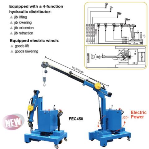 Full Electric Hydraulic Lifting Crane FCE450