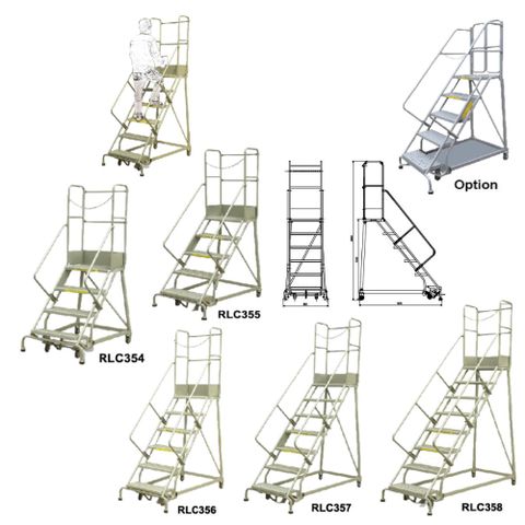 Industrial Steel Rolling Ladder RLC Series