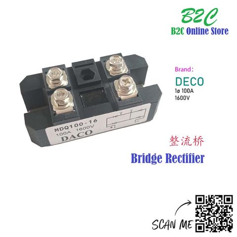 MDQ100-16 Bridge Rectifier single phase 100A 1600V 单相 整流器 Full Wave Diode Module Daco MDQ100 16