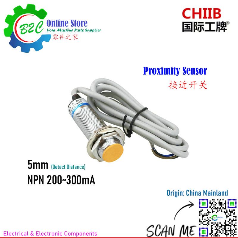 CHIIB LJ18A3-5-Z/AX LJ18A3-5-Z/BX 18mm NPN Sensor Proximity Switch Normally Open NO Normally Closed NC DC Switches CNC Wire Cut Machine WEDM 沪工 集团 国际 工牌 行程 接近 开关 常开 三线 直流