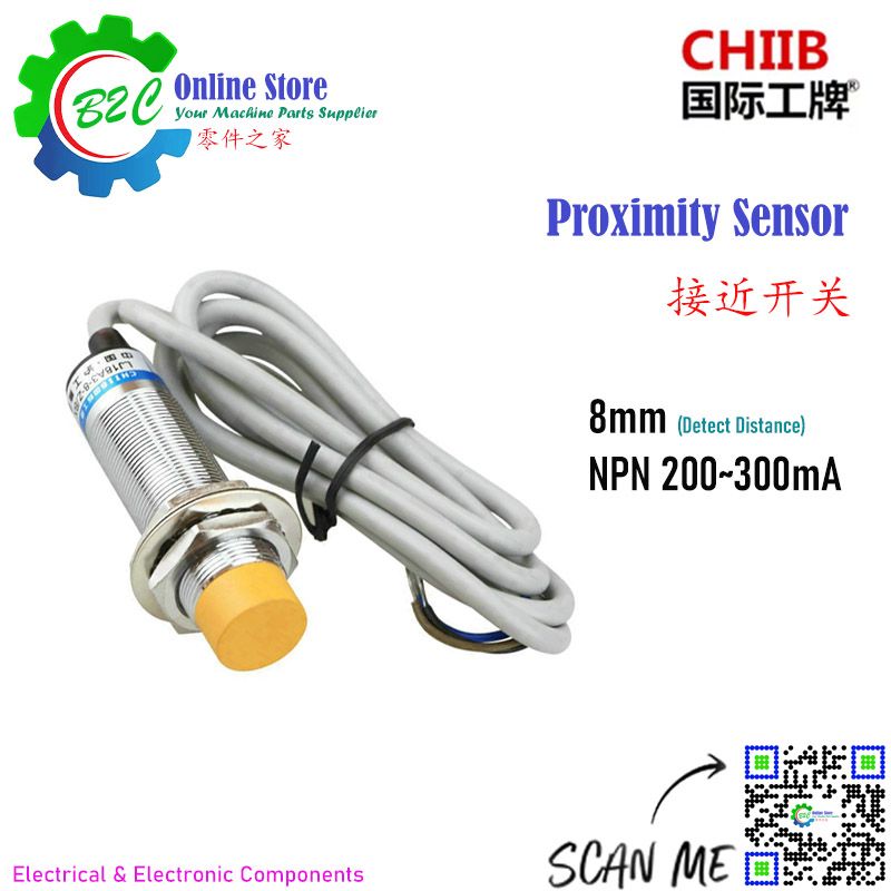CHIIB LJ18A3-8-Z/AX LJ18A3-8-Z/BX 18mm NPN Sensor Proximity Switch Normally Open NO Normally Closed NCDC Switches CNC Wire Cut Machine WEDM 沪工 集团 国际 工牌 行程 接近 开关 常开 三线 直流