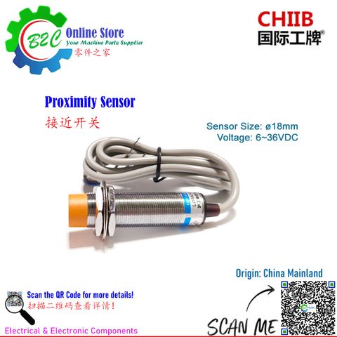 CHIIB LJ18A3-8-Z/DX LJ18A3-8-Z/EX ø18mm 0.5Khz 2 Wire Inductive Proximity Sensor Switch 3~36VDC 沪工 集团 国际 工牌 直流 电感式 行程 开关