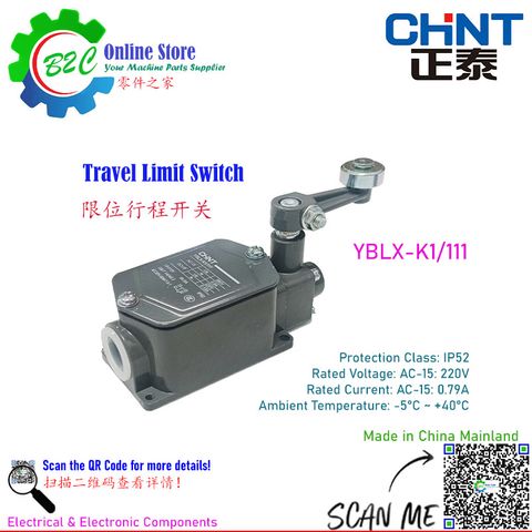 CHINT YBLX-K1/111 Limit Switch Travel Limit Switch Wire Cut EDM Machine NC CNC Lathe Milling Redial Drill K1/111 CHNT Ready Stock 正泰 机器 行程 限位 开关 线切割