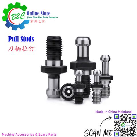 CNC Machine Arbor Pull Studs Bolts Precision Retention Knobs BT40 45 60 90 degree 数控 高精度 刀柄 拉钉