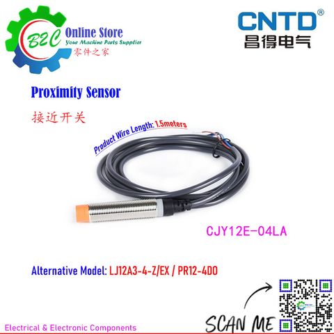 CNTD CJY12E-04LA IP67 4mm ø12mm 12~24VDC 2Wire Proximity Switch Sensor Automation Safety Switches Normally Open NO 金属 感应 传感器 昌德电器 接近 开关 二线 常开