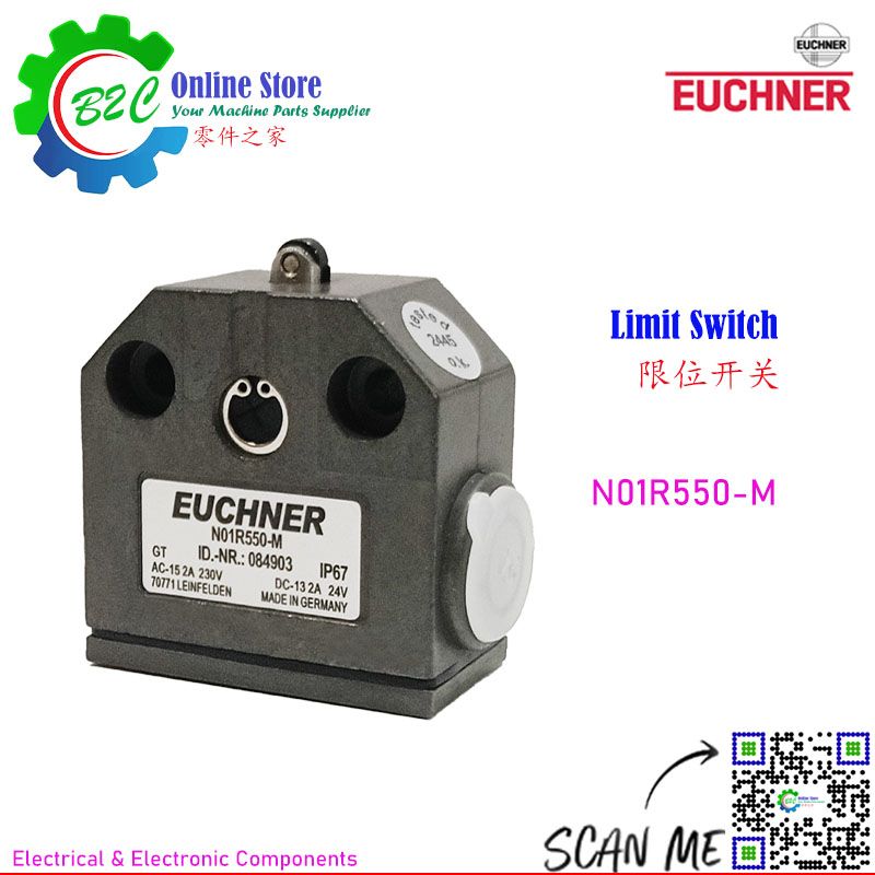 Euchner N01R550-M Single Roller Plunger Limit Switch Travel Switches Machine 安士能 限位 行程 开关 铣床 机台 机械 保护 加工中心 单滚轮 柱塞