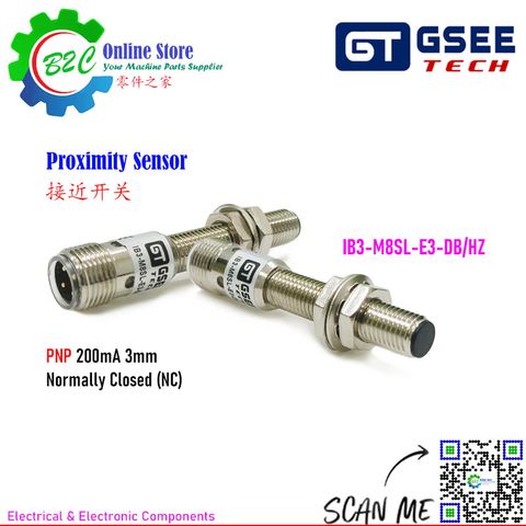 GSEE Tech IB3-M8SL-E3-DB/HZ ø8mm NC Nornally Closed Sensor Proximity Switch Switches CNC Wire Cut Machine WEDM 0~30VDC PNP 200mA 3mm 电器 行程 接近 开关 二线 直流
