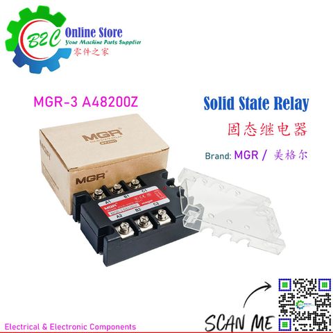 Magar MGR-3 A48200Z 3Phase SSR Industrial Solid State Relay Electrical Electronic 70~280VAC 200A 乐清市 美格尔 工业 三相 固态 继电器 电子 电器