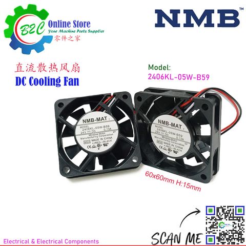 NMB 2406KL-05W-B59 DC Brushless Axial Cooling Fan Fanuc Controller Servo Drive Control A90L-0001-0529 直流 无碳刷 发那科 伺服器 散热 风扇