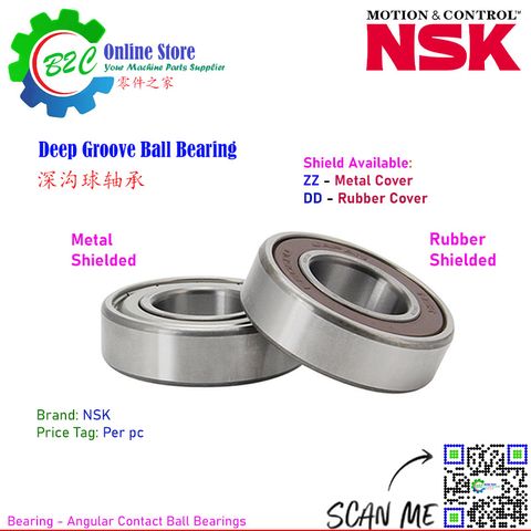 NSK 6010 6011 6012 6013 6014 6015 6016 6017 6018 6019 ZZ DD Deep Groove High Precision Quality and Precise Ball Bearings 深沟球 轴承 高速 精准 耐用