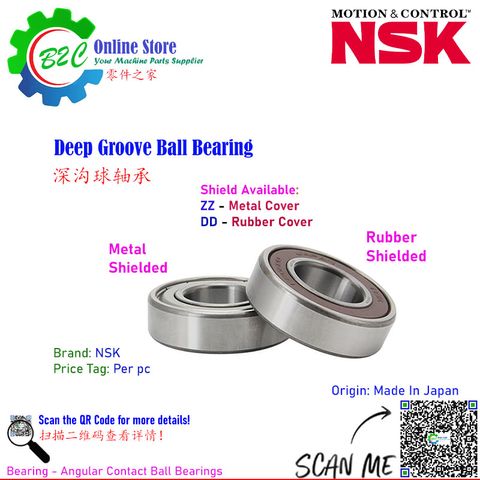NSK 6010 6011 6012 6013 6014 6015 6016 6017 6018 6019 ZZ DD Deep Groove High Precision Quality and Precise Ball Bearings 深沟球 轴承 高速 精准 耐用