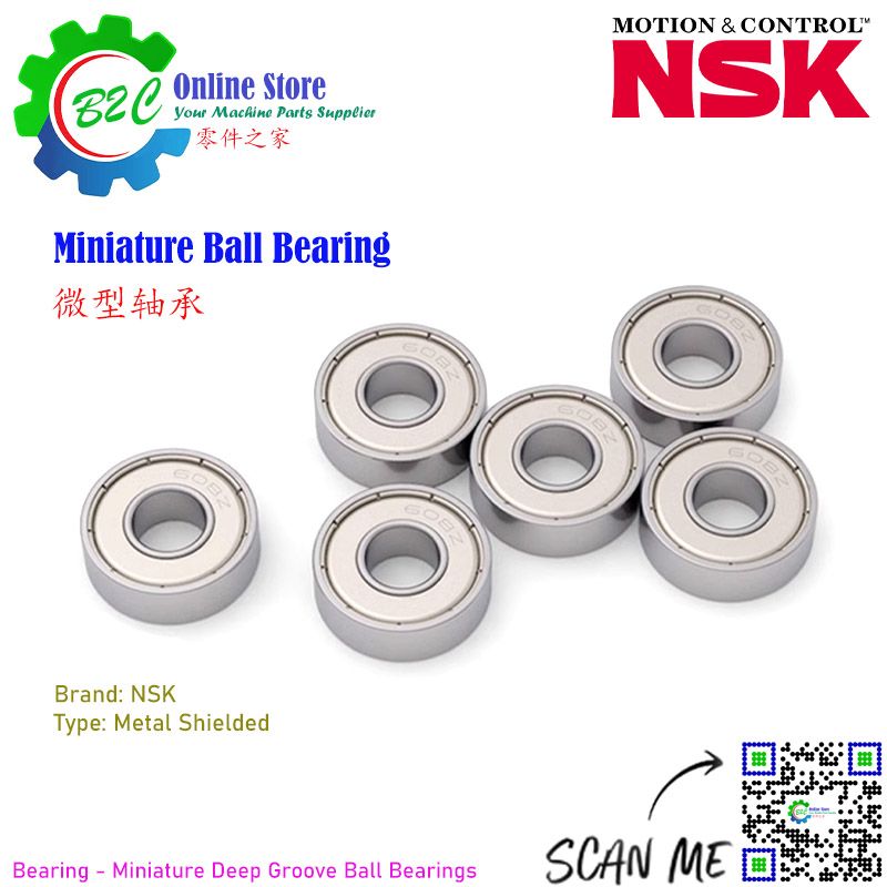 NSK 602ZZ 603ZZ 604ZZ 605ZZ 606ZZ 607ZZ 608ZZ 609ZZ Miniature Extra Small Deep Groove Ball Bearing High Quality Bearings 微型轴承 深沟球轴承 日本轴承 小型轴承 超小轴承