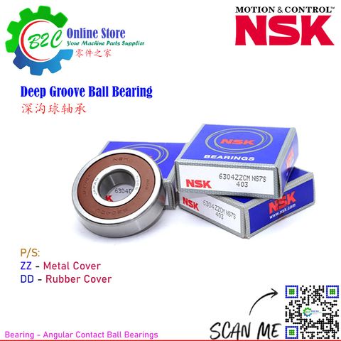 NSK 6300DD 6301DD 6302DD 6303DD 6304DD 6305DD 6300ZZ 6301ZZ 6302ZZ 6303ZZ 6304ZZ 6305ZZ Deep Groove Bearing 深沟球 轴承 高速 精准 耐用 日本 精工 株式会社