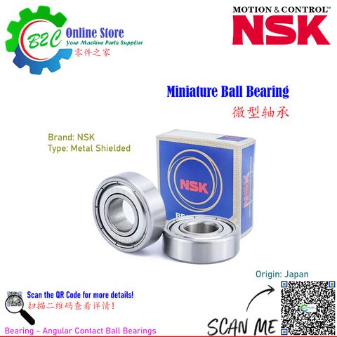 NSK MR62ZZ MR63ZZ MR72ZZ MR83ZZ MR93ZZ SMR62ZZ SMR63ZZ SMR72ZZ SMR83ZZ SMR93ZZ Miniature Ball Bearings Extra Small Deep Groove Bearing High Quality Reliable 微型 精密 耐用 深沟球 轴承 超微型