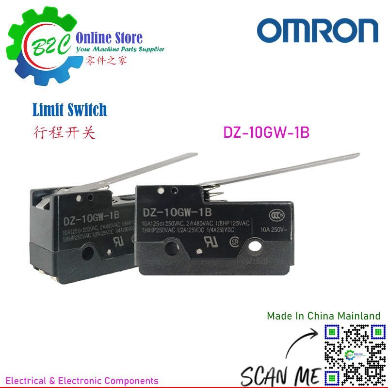 OMRON DZ-10GW-1B Limit Switch Travel Limit Switches Silver Alloy Contact Point IP00 DZ-10GW Series 欧姆龙 行程 限位 极限 开关 银合金触点