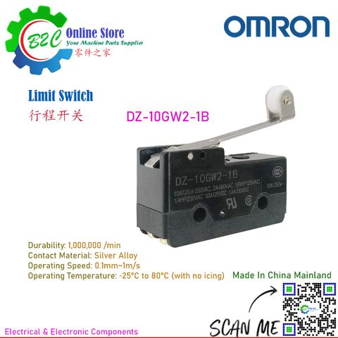OMRON DZ-10GW2-1B Limit Switch Travel Limit Switches Silver Alloy Contact Point IP00 DZ-10GW2 Series 欧姆龙 行程 限位 极限 开关 银合金触点