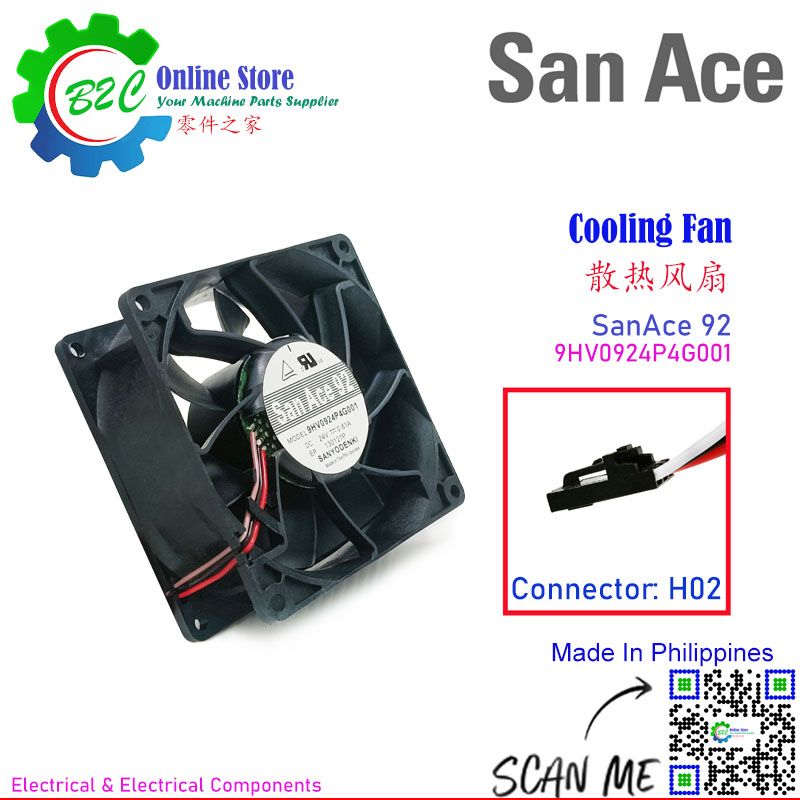 San Ace 92 9HV0924P4G001 92x92x25mm Sanyo Denki San Ace Cooling Fan Fanuc Servo Amp Unit DC24V 0.61A 三洋 发那科 伺服器 散热 风扇