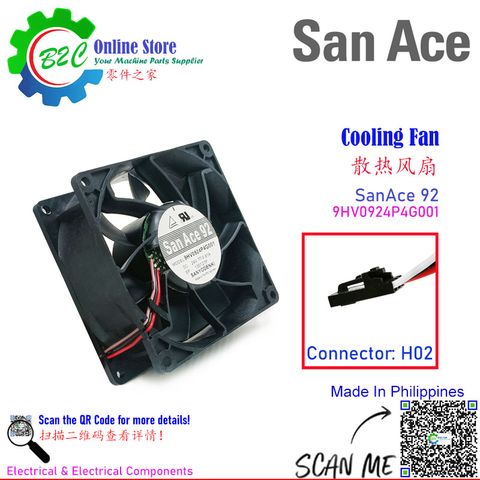 San Ace 92 9HV0924P4G001 92x92x25mm Sanyo Denki San Ace Cooling Fan Fanuc Servo Amp Unit DC24V 0.61A 三洋 发那科 伺服器 散热 风扇