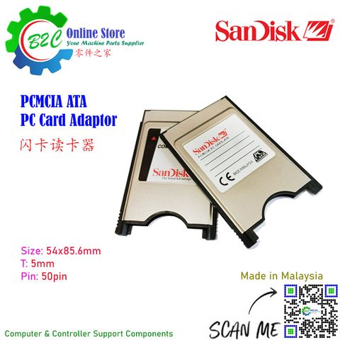 San Disk PCMCIA CF Compact Flash PC Memory Card Sandisk Plug and Play Adapter Reader CNC FANUC 卡套 读卡器 适配器 卡槽 适配器 法那科