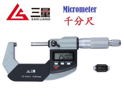 San Liang Digital Micrometer 25~50mm (0.001mm) 三量千分尺