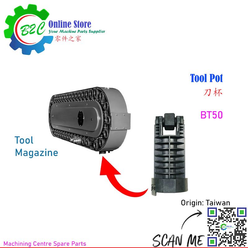 Tool Pot BT30 BT40 BT50 CNC Milling Machining Center Machine Spare Parts Magazine Tools Pot Arbor 45° 65° 75° 加工中心 数控 铣床 刀库 刀杯