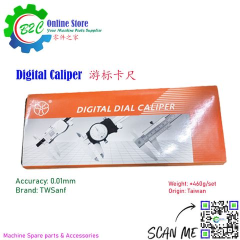 TWSANF 0 - 200mm 0.01mm Digital Caliper Taiwan High Precision Caliper Stainless Steel Metal 台湾 三丰 高精度 不锈钢 游标卡尺 电子卡尺