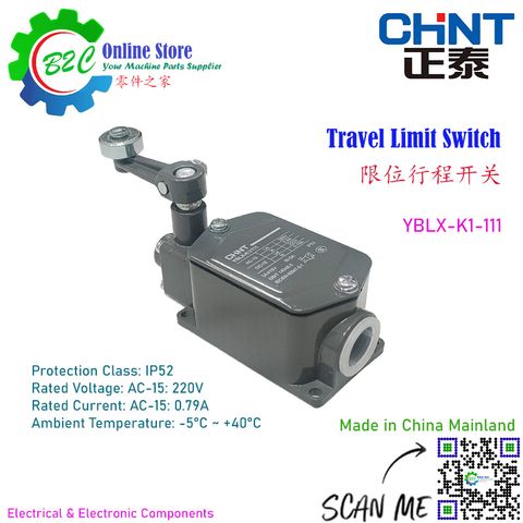 YBLX-K1/111 CHINT Limit Switch Travel Limit Switch Wire Cut EDM Machine NC CNC Lathe Milling Redial Drill K1/111 CHNT Ready Stock 正泰 机器 行程 限位 开关 线切割