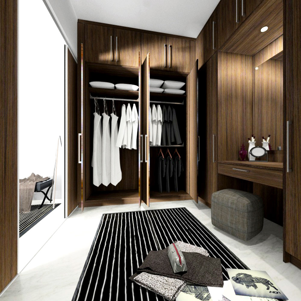 Elegant Walk in Wardrobe