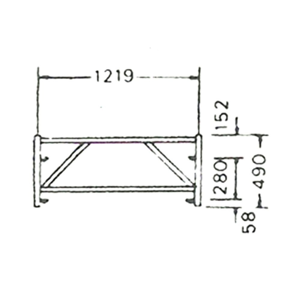 Light Duty Scaffolding Ladder Frame 490 A490L 1219MM X 490MM