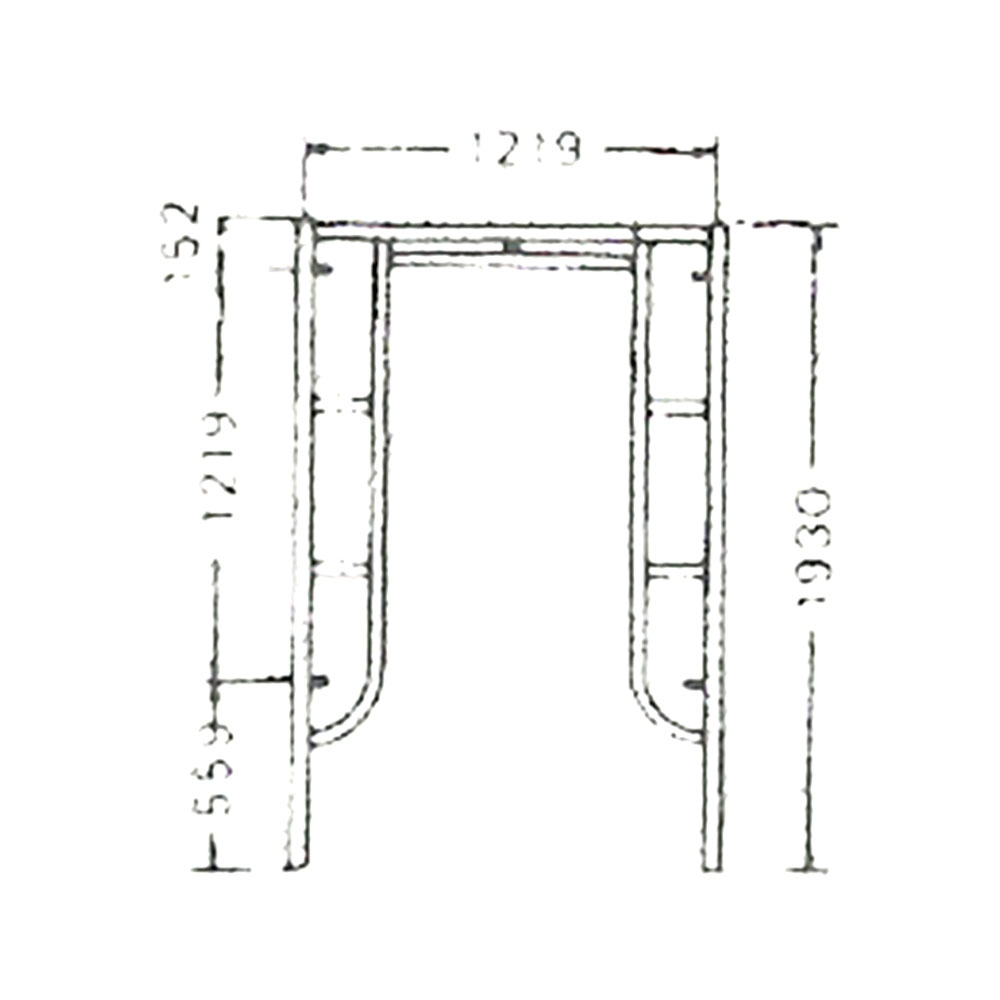 Light Duty Scaffolding Main Frame A4064B 1930MM X 1219MM