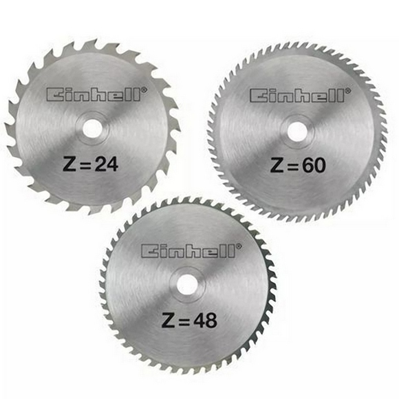 EINHELL Mitre Teeth Saw Blade Set 250 X 30 X 3 MM (24, 48, 60 Teeth)