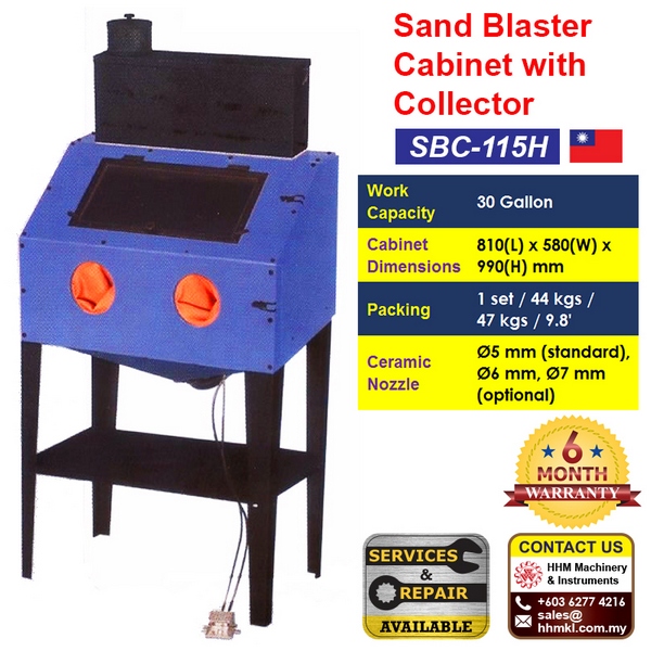 Sand Blaster Cabinet With Collector SBC-115H