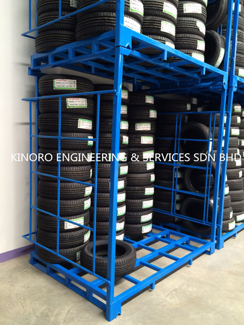 Tyre Stackable Rack | Automotive Rack | Auto Parts Storage Rack