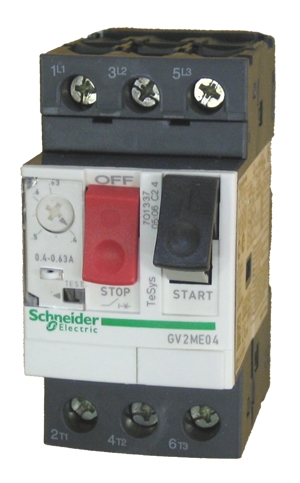 SCHNEIDER GV2ME04 0.4...0.63A Thermal-Magnetic motor circuit breakers