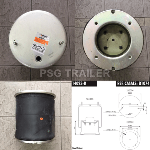 Trailer Fuwa Air Spring Assy , 4023 N P03 , 14023 K