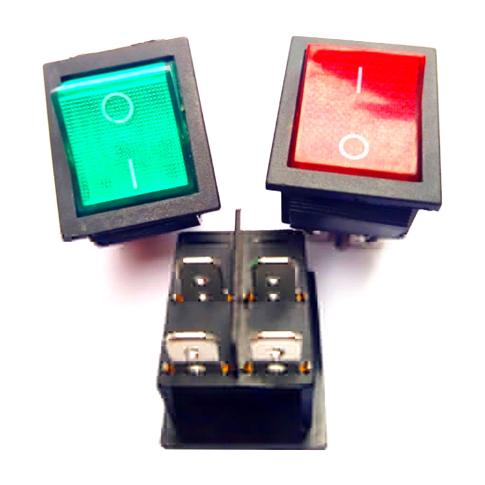 Red and Green Illuminated Rocker Power Switch