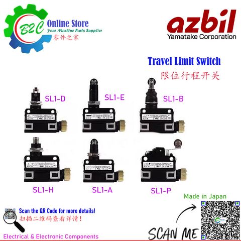 Azbil SL1-A SL1-D SL1-H SL1-P Machine Travel Limit Switch Yamatake EN60947-5-1 Long Cross Roller Plunger IP67 滚轮柱塞 限位 行程 开关 阿自倍尓 山武 株式会社