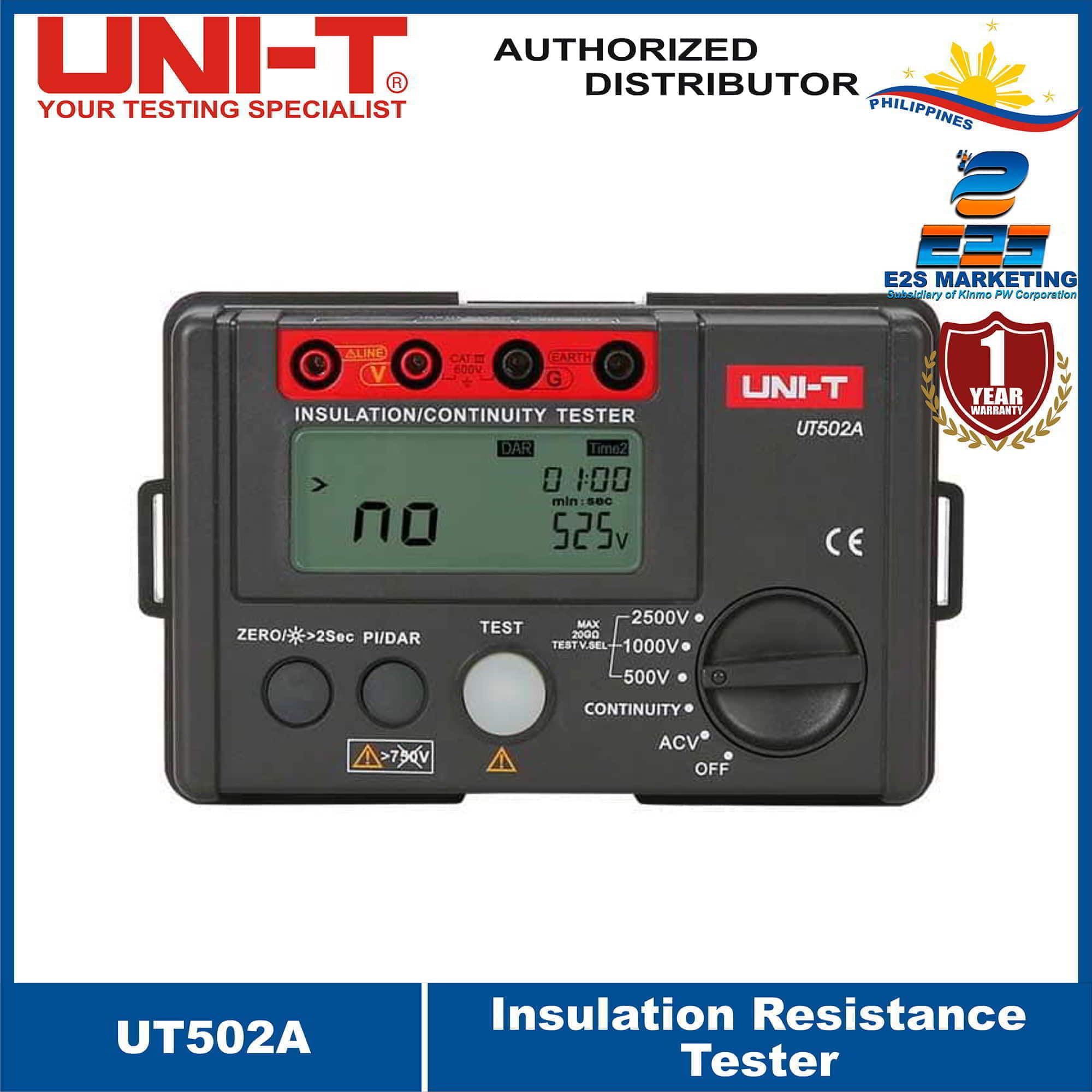 UNI-T UT502A Digital Insulation Resistance Tester 500V-2500V