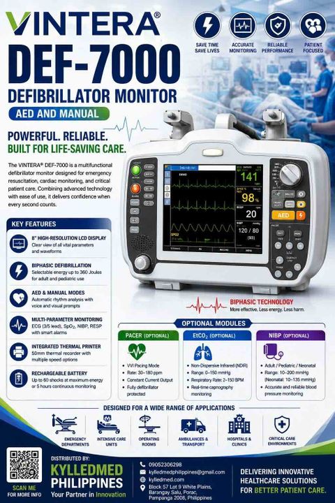 VINTERA DEF-7000 Defibrillator Monitor