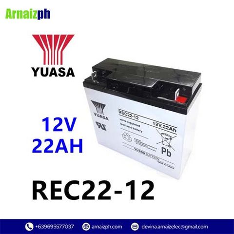 Yuasa REC22-12 VRLA Battery (12V 22Ah)