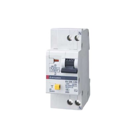 Mitsubishi Residual Current Circuit Breakers with Overload Protection (RCBO) BV-DN