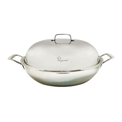 Cosway - La Gourmet® Stainless Steel Wok with Dome Lid – 36cm