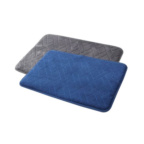 Cosway - Memory Foam Mat (Navy blue / Steel Grey)