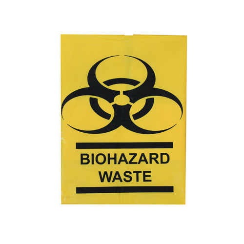 Biohazard Waste Disposal Bag (Yellow), HDPE Autoclavable