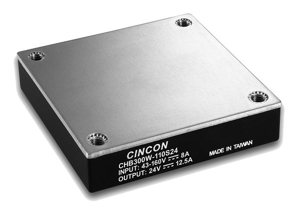 CINCON CHB300W-110S - 300Watts 43-160VDC 4:1 Input Half Brick Railway DC-DC Converter