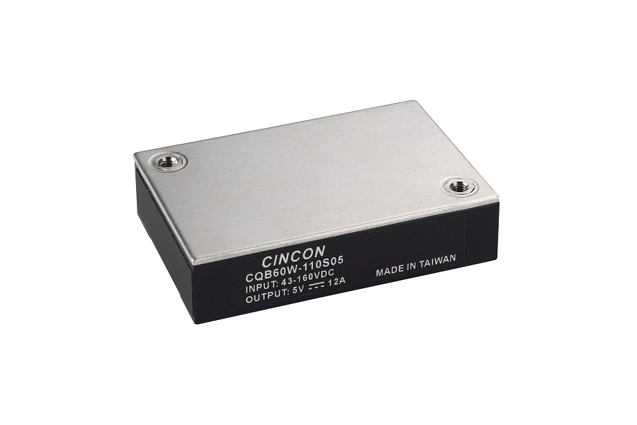 CINCON CQB60W-110S - 60Watts 43-160VDC 4:1 Input Quarter Brick Railway DC-DC Converter