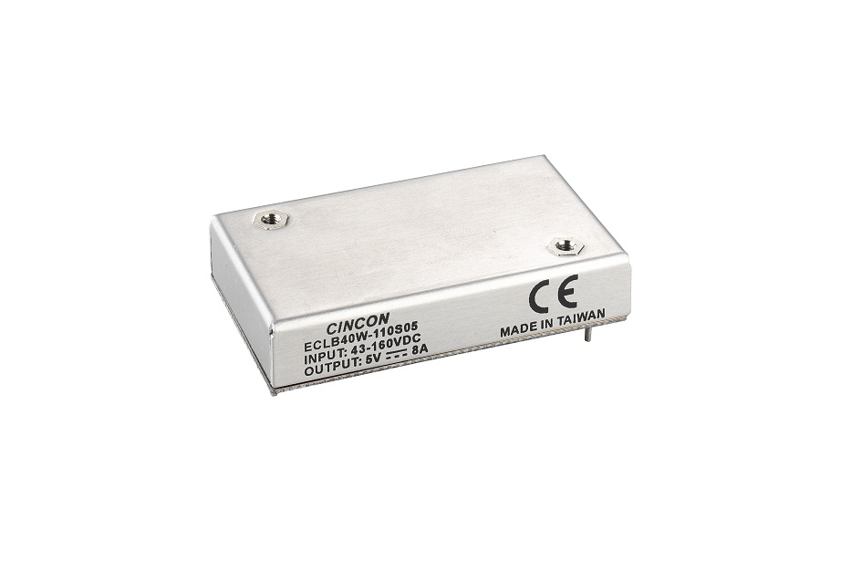 CINCON ECLB40W-110 - 40Watts 43-160VDC 4:1 Input 2"x1.2" Railway DC-DC Converter