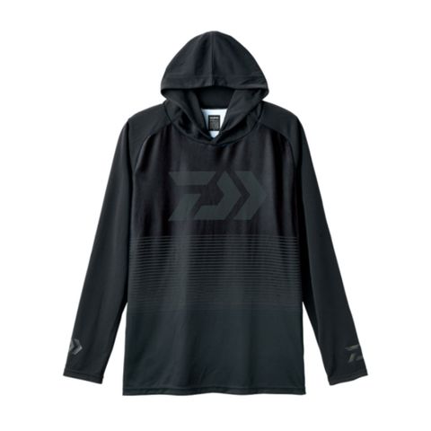 Daiwa De-34008 Hood Shirt Long Sleeve Black Size L (7147)