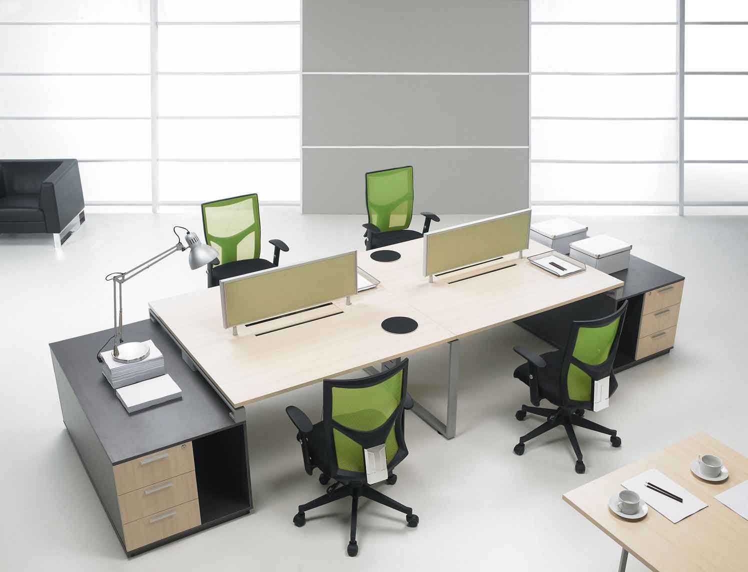 IZY - Office Workstation - Open Concept Desking System - 4 Pax Station - A