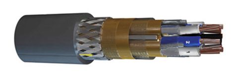 Marine Shipboard Instrument Cables - MarineCom YOZ2c (IS) 250V Collectively and individually screened instrumentation Cable